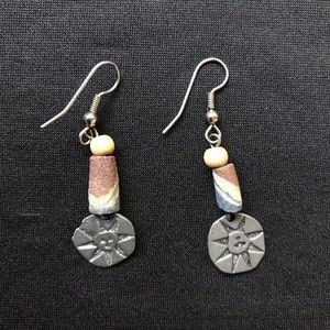 Early 1990s sun bead earrings